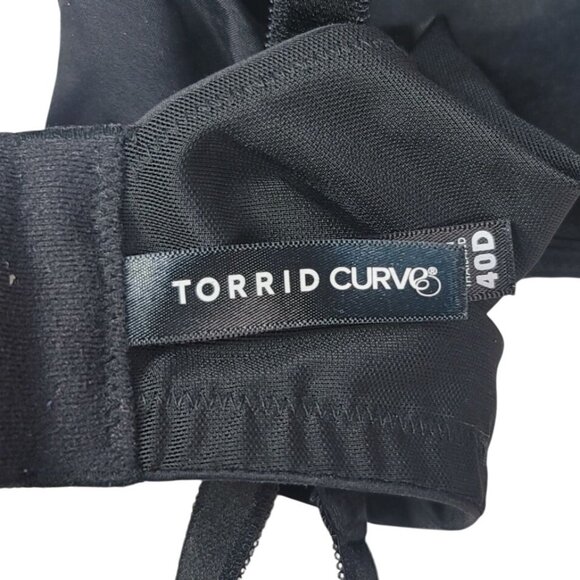 Torrid Curve Dream Wire Free Bra Black 40D Full Coverage Adj Strap Seamless Cup - Picture 9 of 10